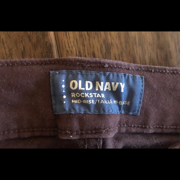 Old Navy ‘RockStar’ Mid-Rise Skinny Purple Pants Size 0 NWOT - Picture 4 of 12